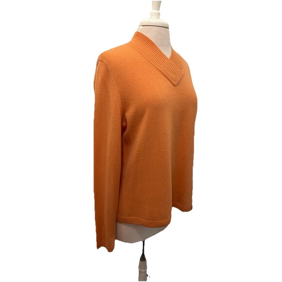 Prive Peach 100% Cashmere Pullover V-neck Sweater Xl - Picture 4 of 4